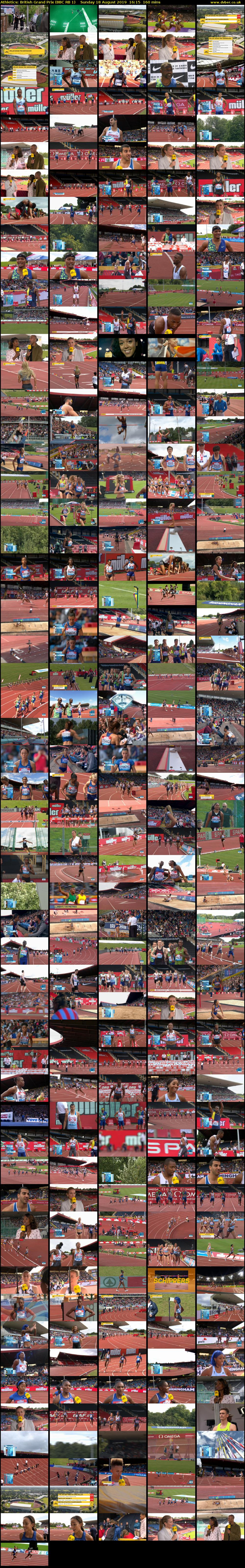 Athletics: British Grand Prix (BBC RB 1) Sunday 18 August 2019 16:15 - 18:55