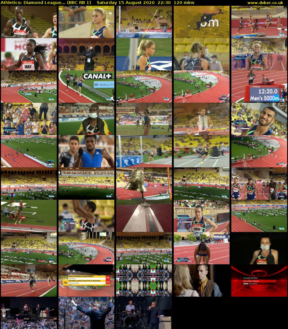 Athletics: Diamond League... (BBC RB 1) Saturday 15 August 2020 22:30 - 00:30