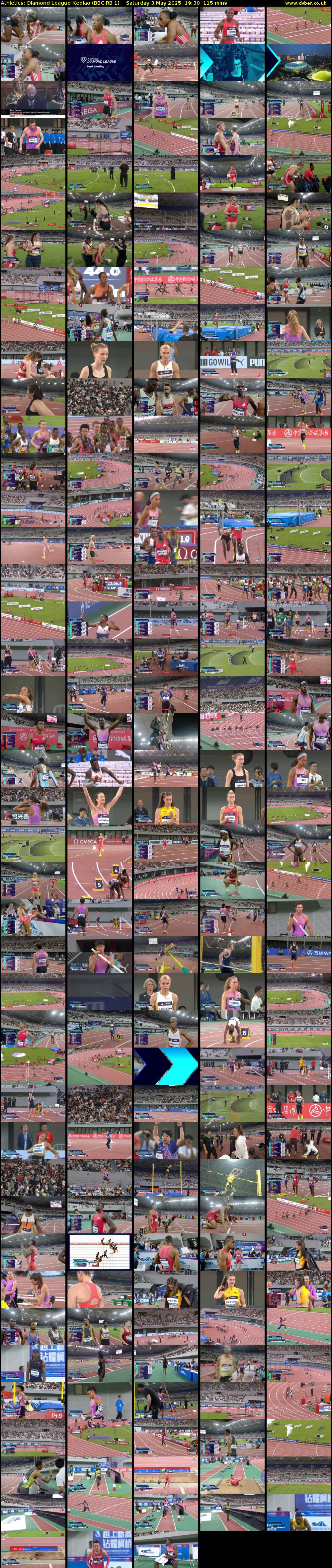 Athletics: Diamond League Keqiao (BBC RB 1) Saturday 3 May 2025 19:30 - 21:25