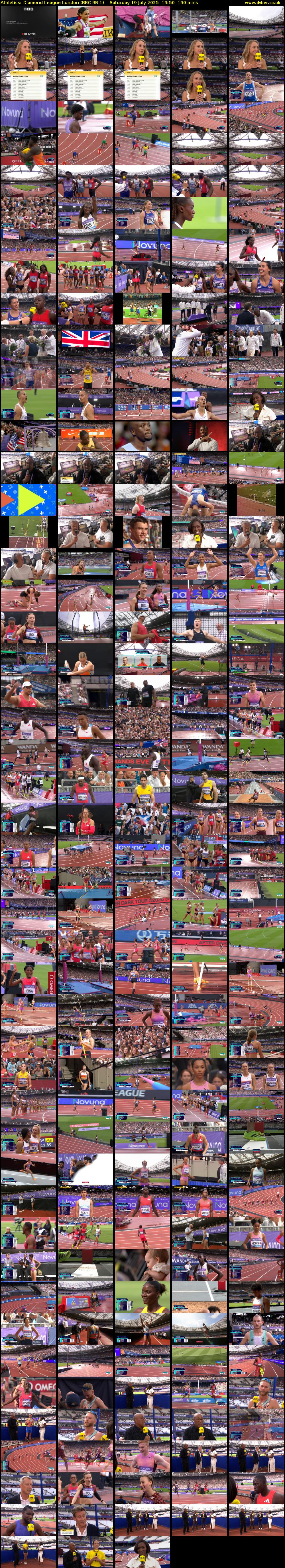Athletics: Diamond League London (BBC RB 1) Saturday 19 July 2025 19:50 - 23:00