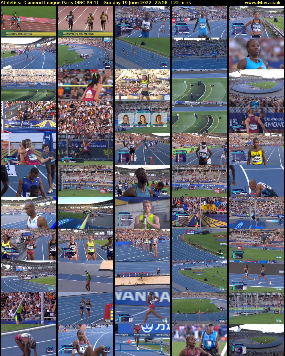 Athletics: Diamond League Paris (BBC RB 1) Sunday 19 June 2022 22:58 - 01:00