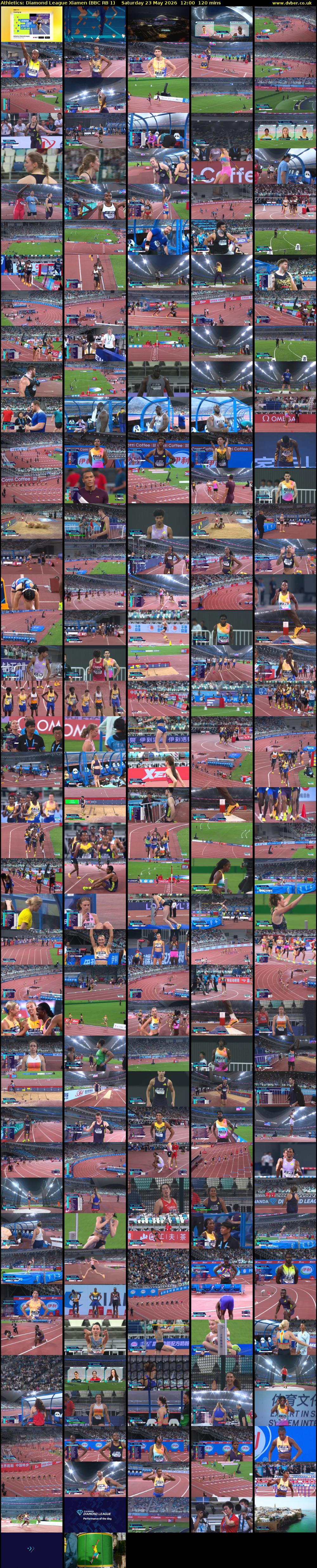 Athletics: Diamond League Xiamen (BBC RB 1) Saturday 23 May 2026 12:00 - 14:00