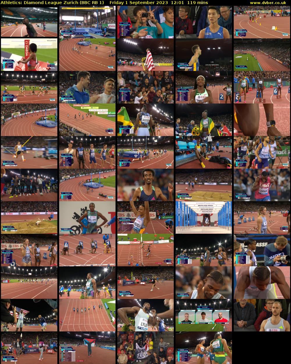 Athletics: Diamond League Zurich (BBC RB 1) Friday 1 September 2023 12:01 - 14:00