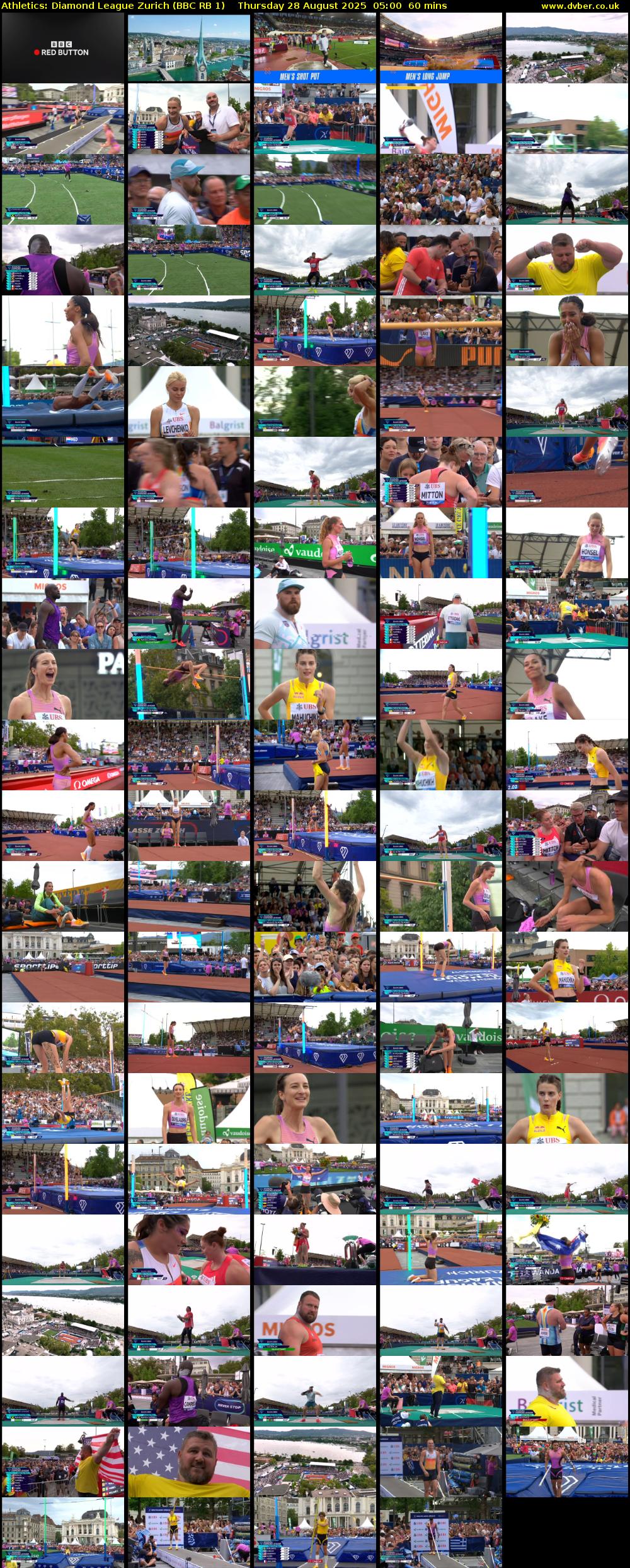 Athletics: Diamond League Zurich (BBC RB 1) Thursday 28 August 2025 05:00 - 06:00