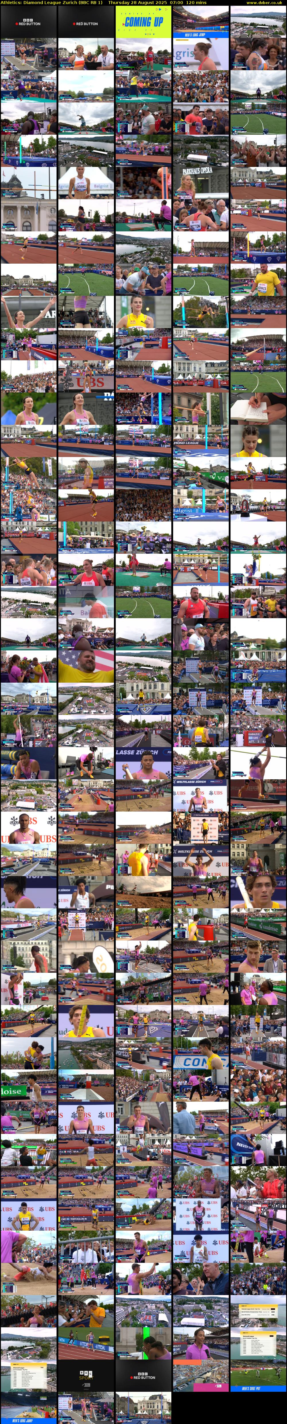 Athletics: Diamond League Zurich (BBC RB 1) Thursday 28 August 2025 07:00 - 09:00