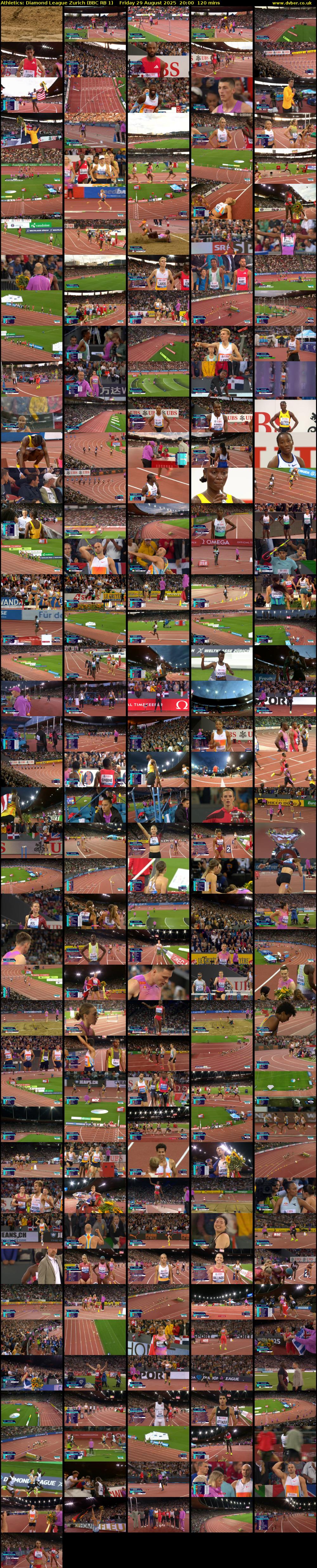 Athletics: Diamond League Zurich (BBC RB 1) Friday 29 August 2025 20:00 - 22:00