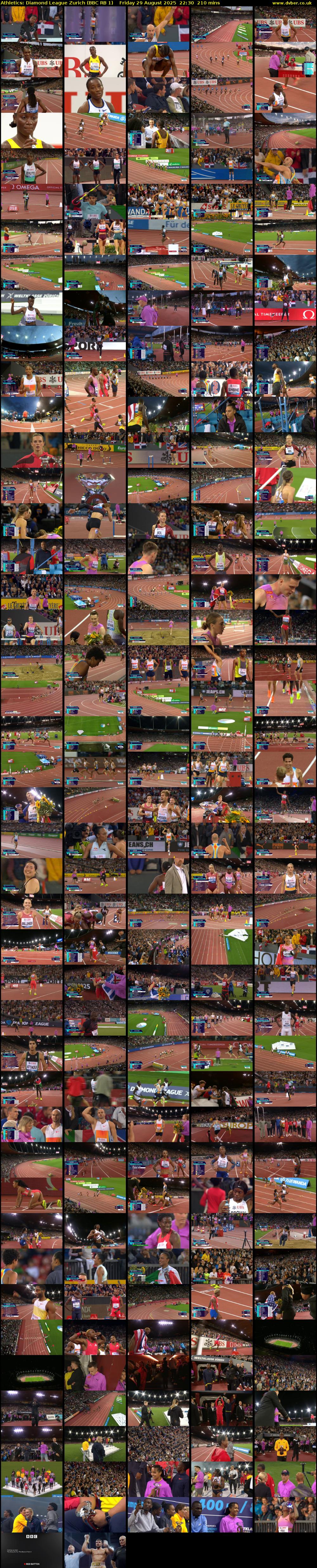 Athletics: Diamond League Zurich (BBC RB 1) Friday 29 August 2025 22:30 - 02:00