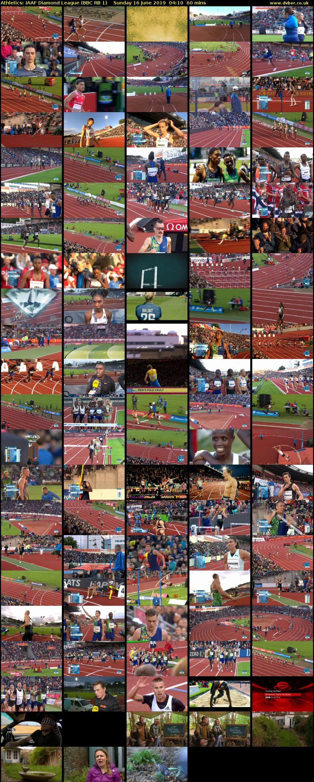 Athletics: IAAF Diamond League (BBC RB 1) Sunday 16 June 2019 04:10 - 05:10