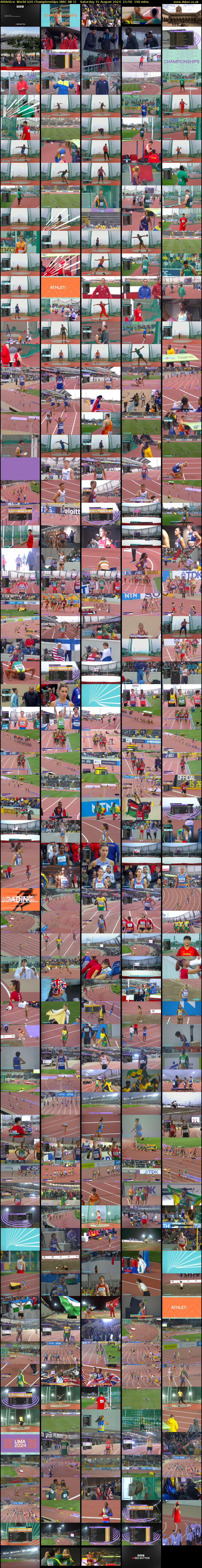 Athletics: World U20 Championships (BBC RB 1) Saturday 31 August 2024 21:50 - 01:00