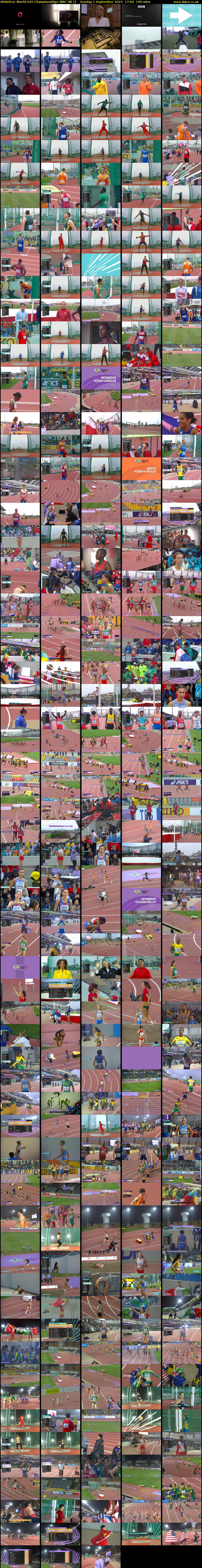 Athletics: World U20 Championships (BBC RB 1) Sunday 1 September 2024 17:00 - 20:10