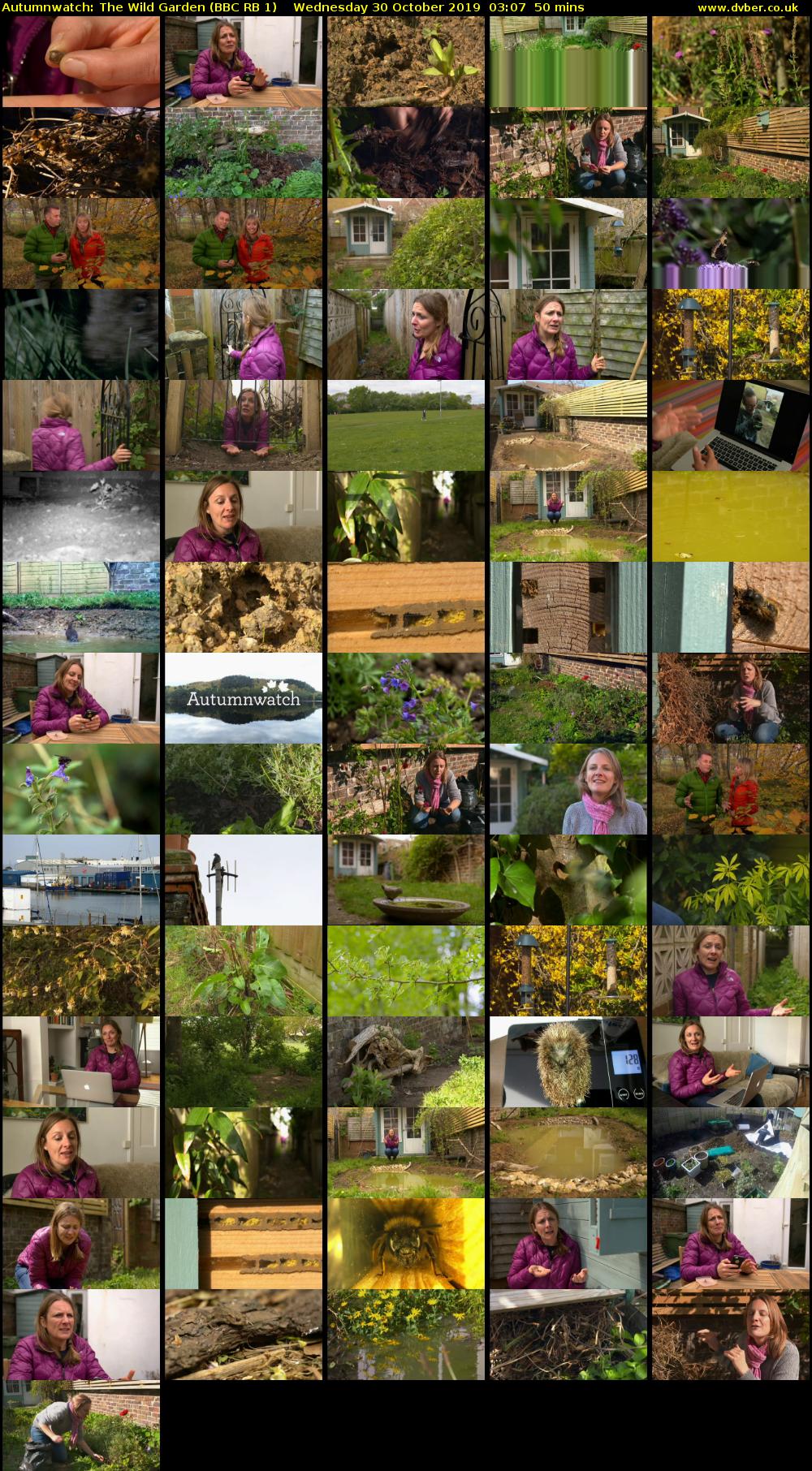 Autumnwatch: The Wild Garden (BBC RB 1) Wednesday 30 October 2019 03:07 - 03:57