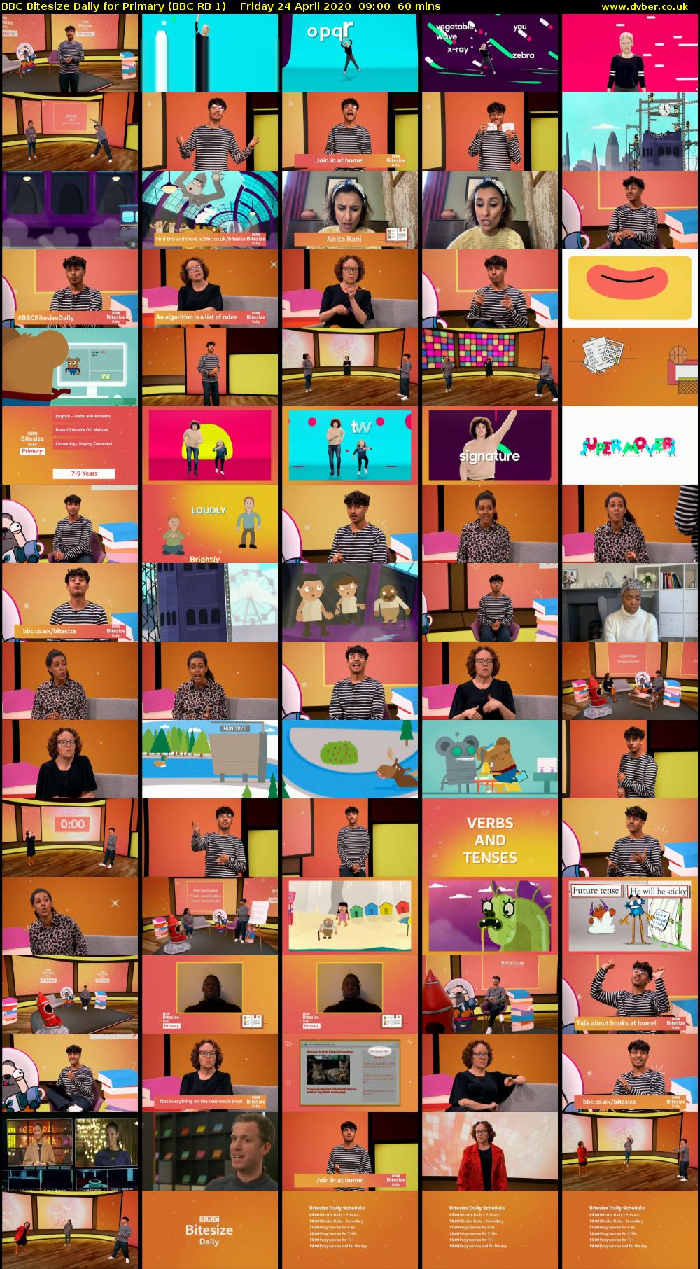 BBC Bitesize Daily for Primary (BBC RB 1) Friday 24 April 2020 09:00 - 10:00