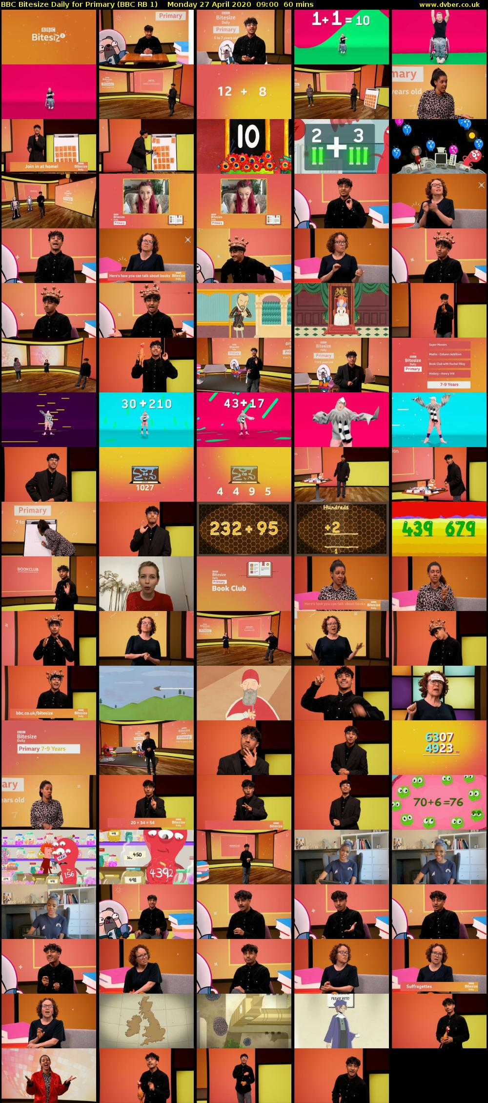 BBC Bitesize Daily for Primary (BBC RB 1) Monday 27 April 2020 09:00 - 10:00