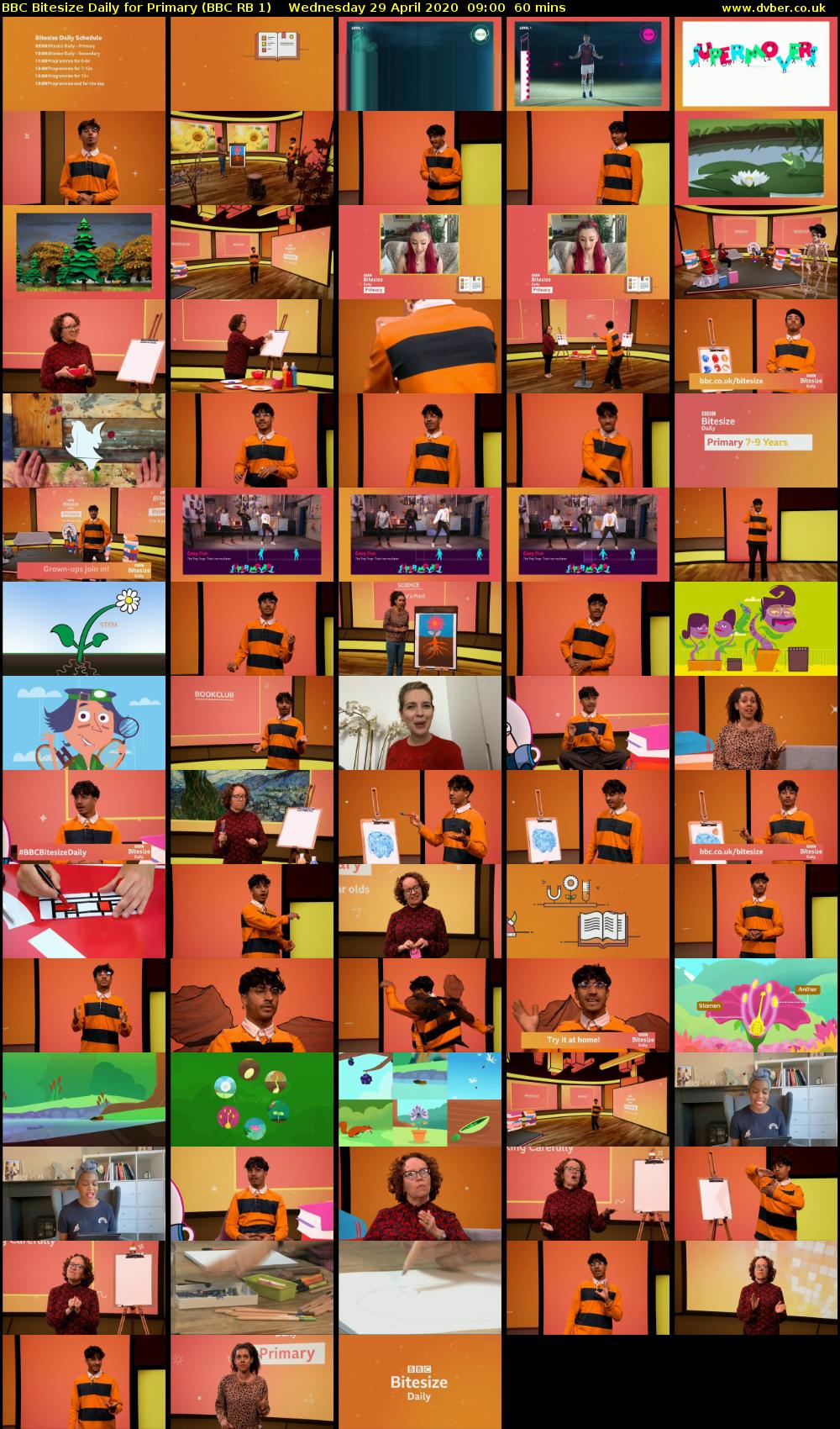 BBC Bitesize Daily for Primary (BBC RB 1) Wednesday 29 April 2020 09:00 - 10:00