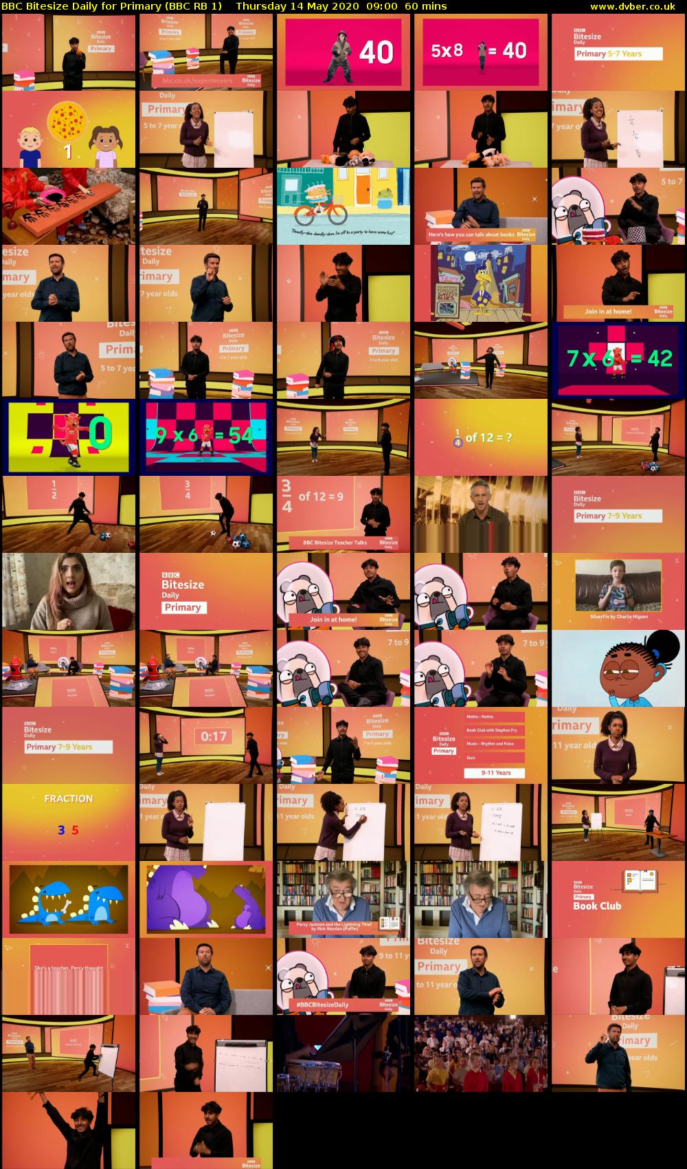 BBC Bitesize Daily for Primary (BBC RB 1) Thursday 14 May 2020 09:00 - 10:00