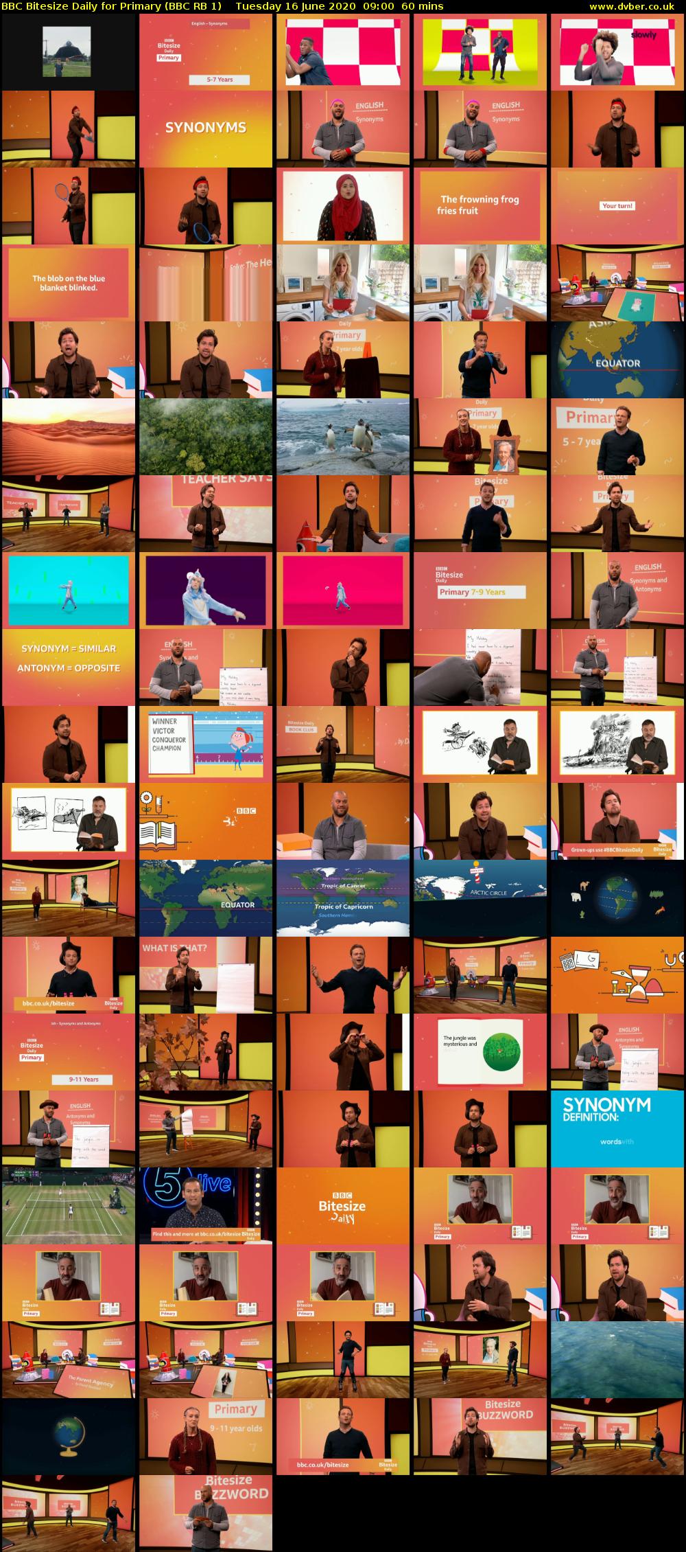 BBC Bitesize Daily for Primary (BBC RB 1) Tuesday 16 June 2020 09:00 - 10:00