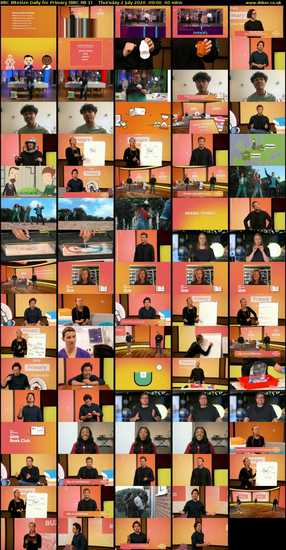 BBC Bitesize Daily for Primary (BBC RB 1) Thursday 2 July 2020 09:00 - 10:00