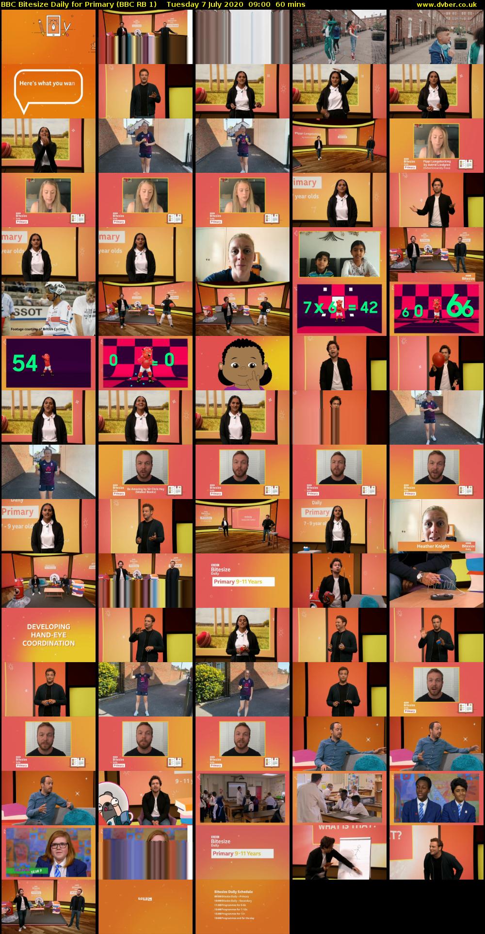 BBC Bitesize Daily for Primary (BBC RB 1) Tuesday 7 July 2020 09:00 - 10:00