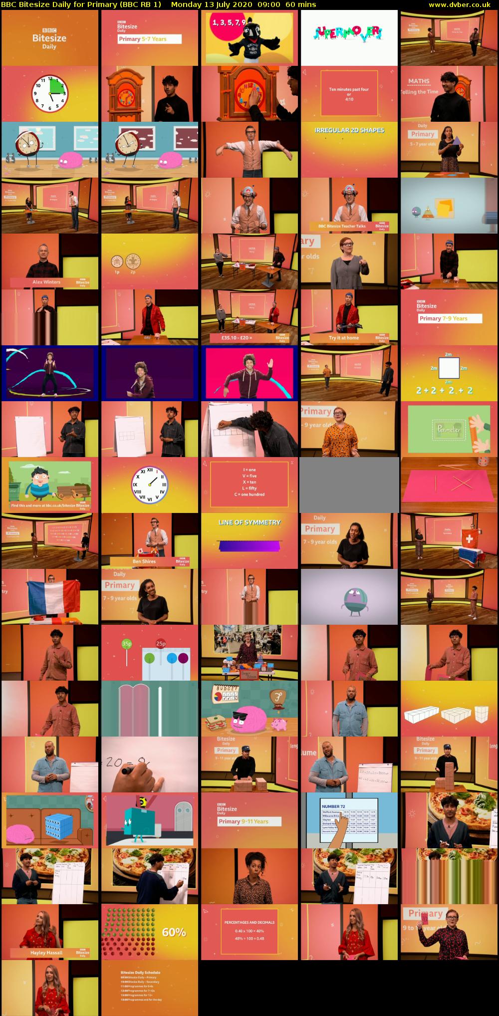 BBC Bitesize Daily for Primary (BBC RB 1) Monday 13 July 2020 09:00 - 10:00