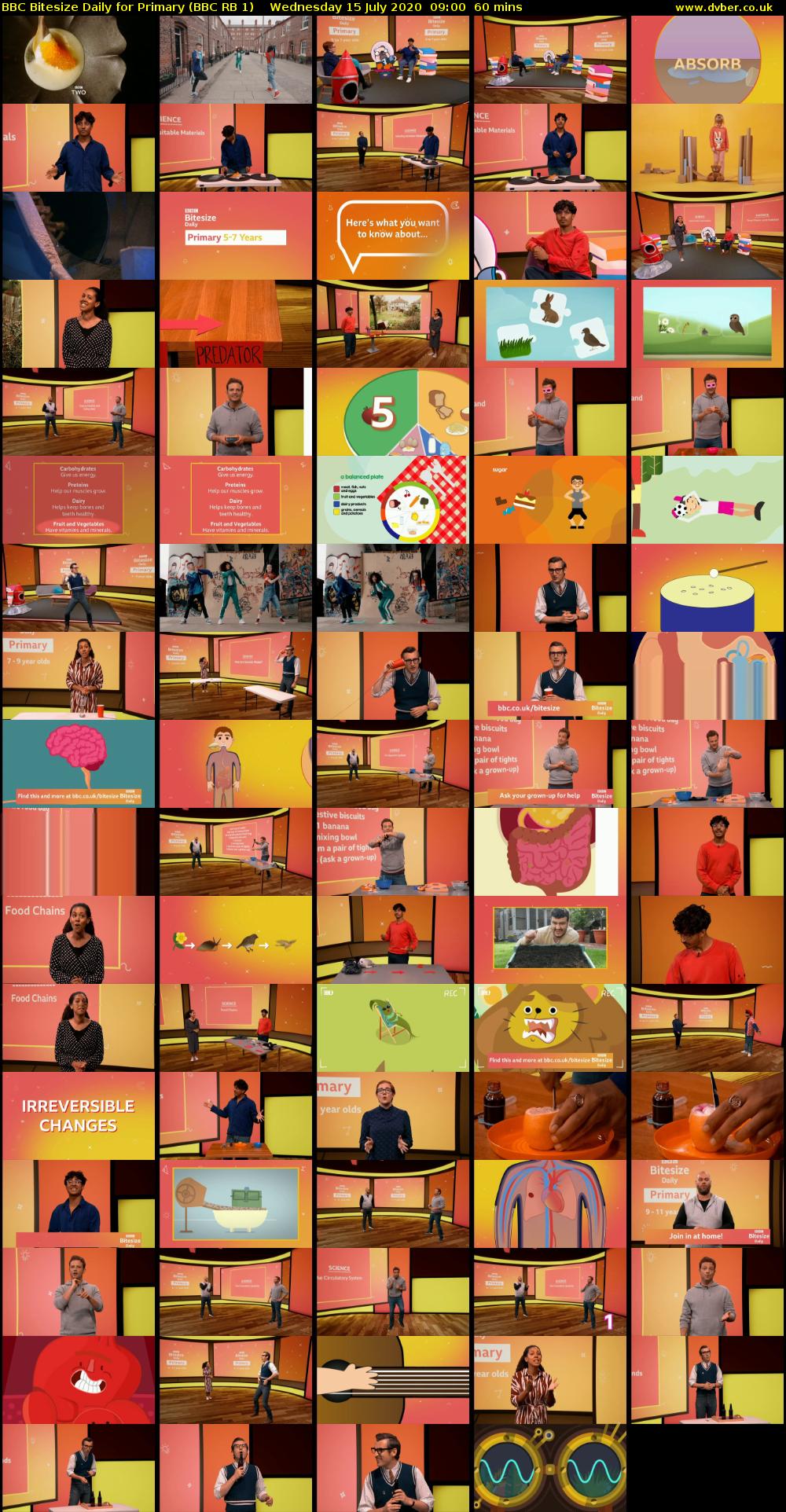 BBC Bitesize Daily for Primary (BBC RB 1) Wednesday 15 July 2020 09:00 - 10:00