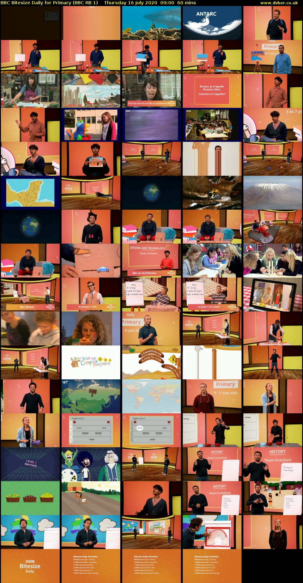 BBC Bitesize Daily for Primary (BBC RB 1) Thursday 16 July 2020 09:00 - 10:00