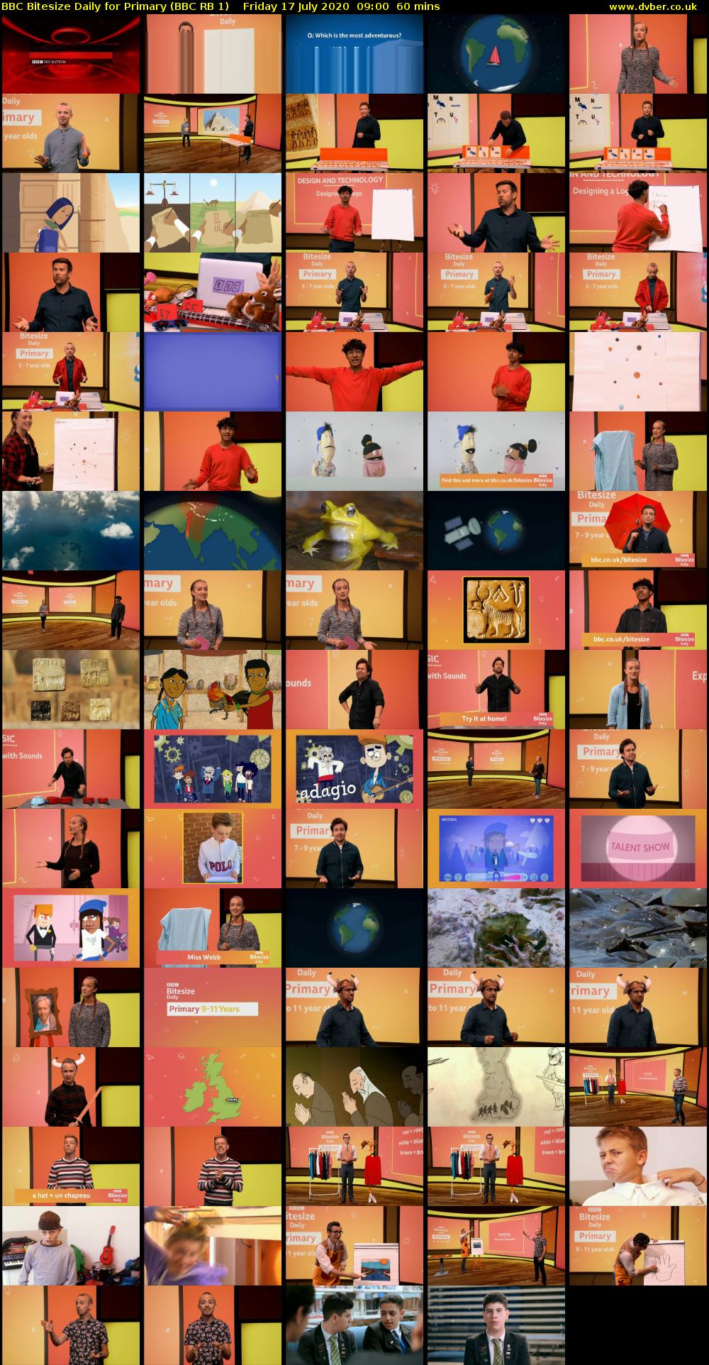 BBC Bitesize Daily for Primary (BBC RB 1) Friday 17 July 2020 09:00 - 10:00