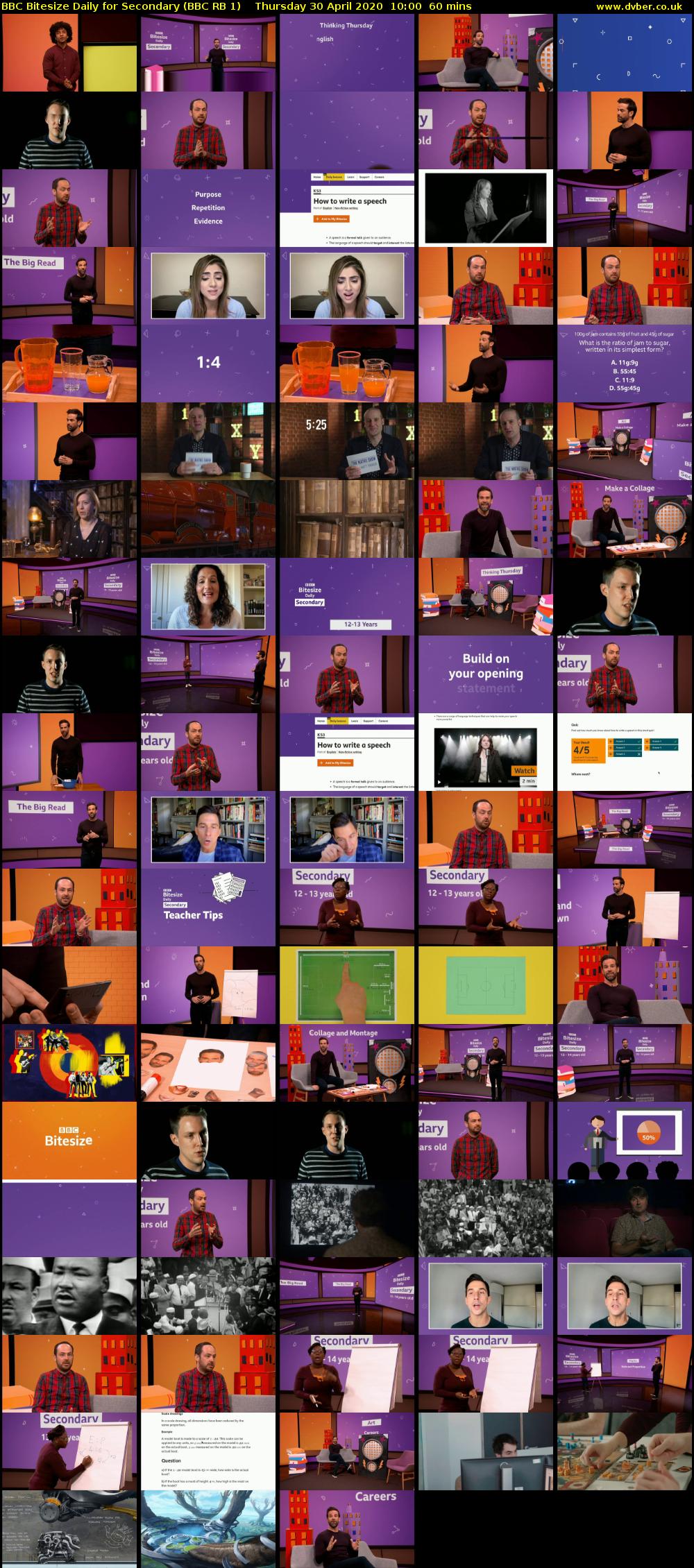 BBC Bitesize Daily for Secondary (BBC RB 1) Thursday 30 April 2020 10:00 - 11:00