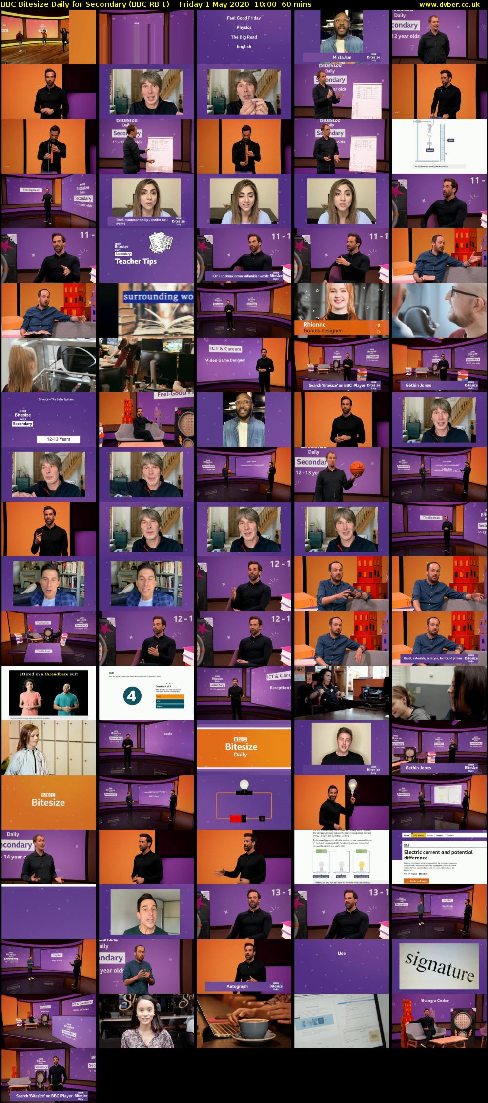 BBC Bitesize Daily for Secondary (BBC RB 1) Friday 1 May 2020 10:00 - 11:00