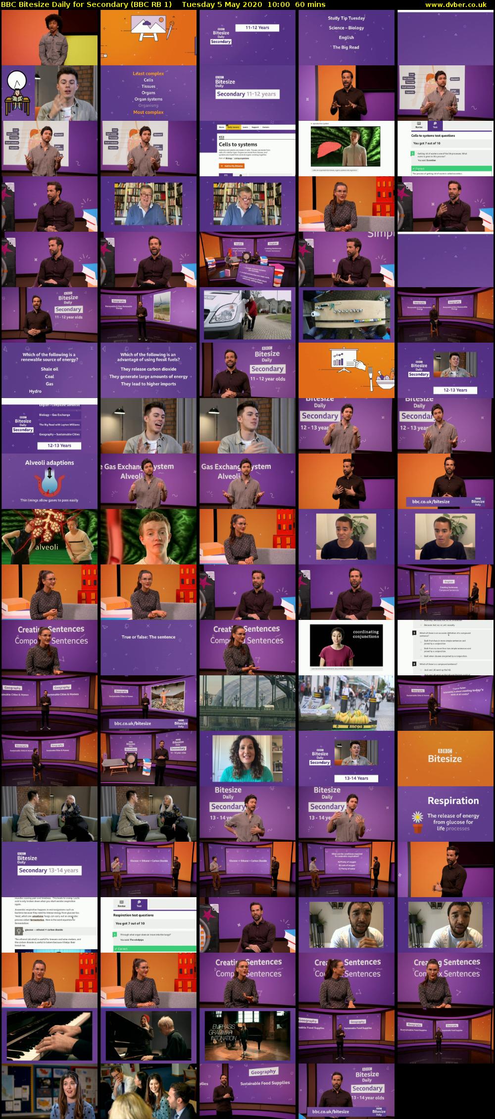 BBC Bitesize Daily for Secondary (BBC RB 1) Tuesday 5 May 2020 10:00 - 11:00