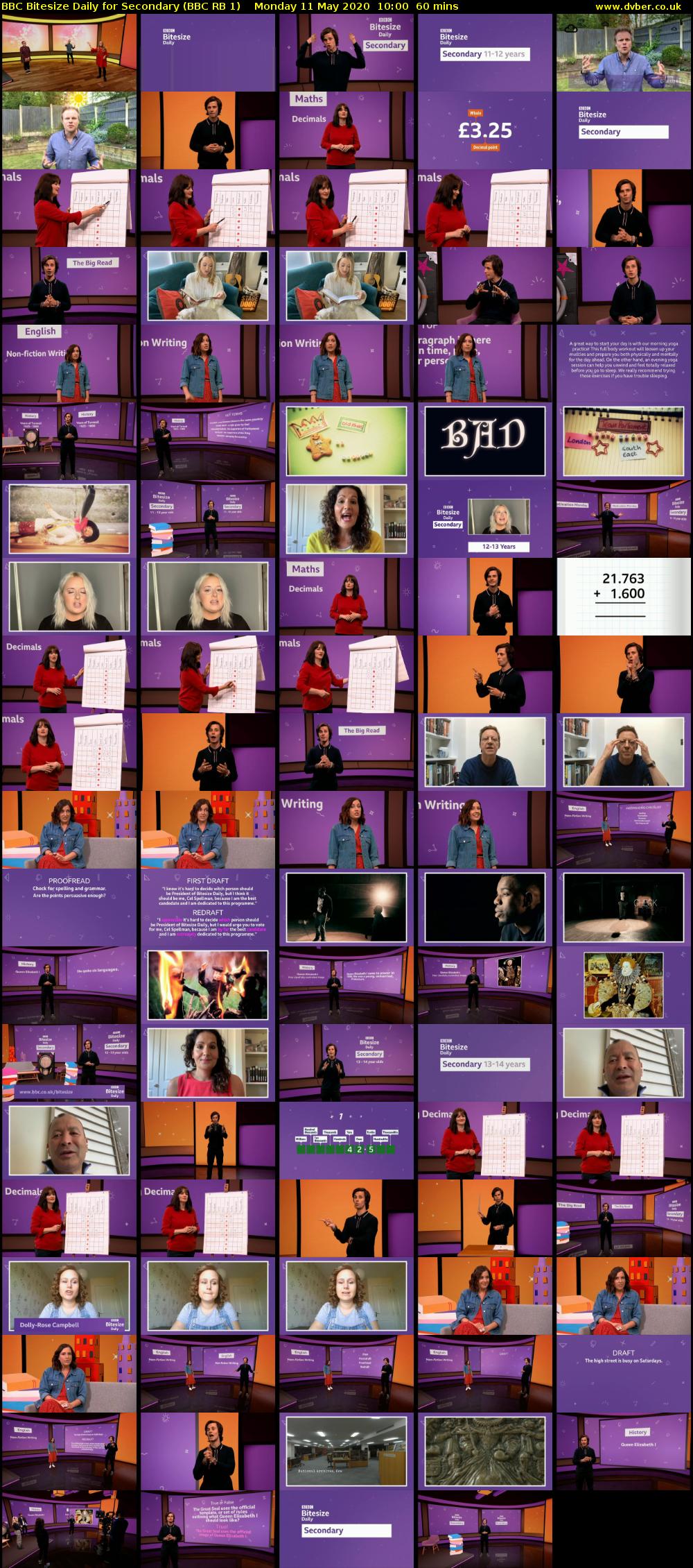BBC Bitesize Daily for Secondary (BBC RB 1) Monday 11 May 2020 10:00 - 11:00