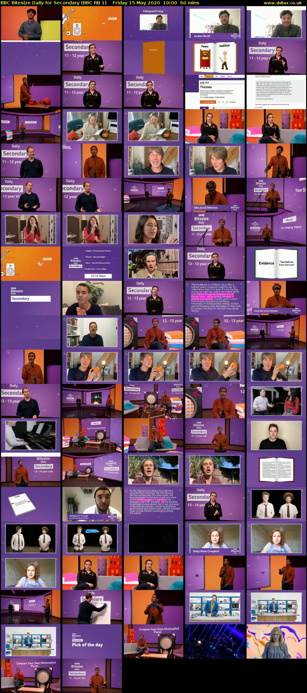 BBC Bitesize Daily for Secondary (BBC RB 1) Friday 15 May 2020 10:00 - 11:00