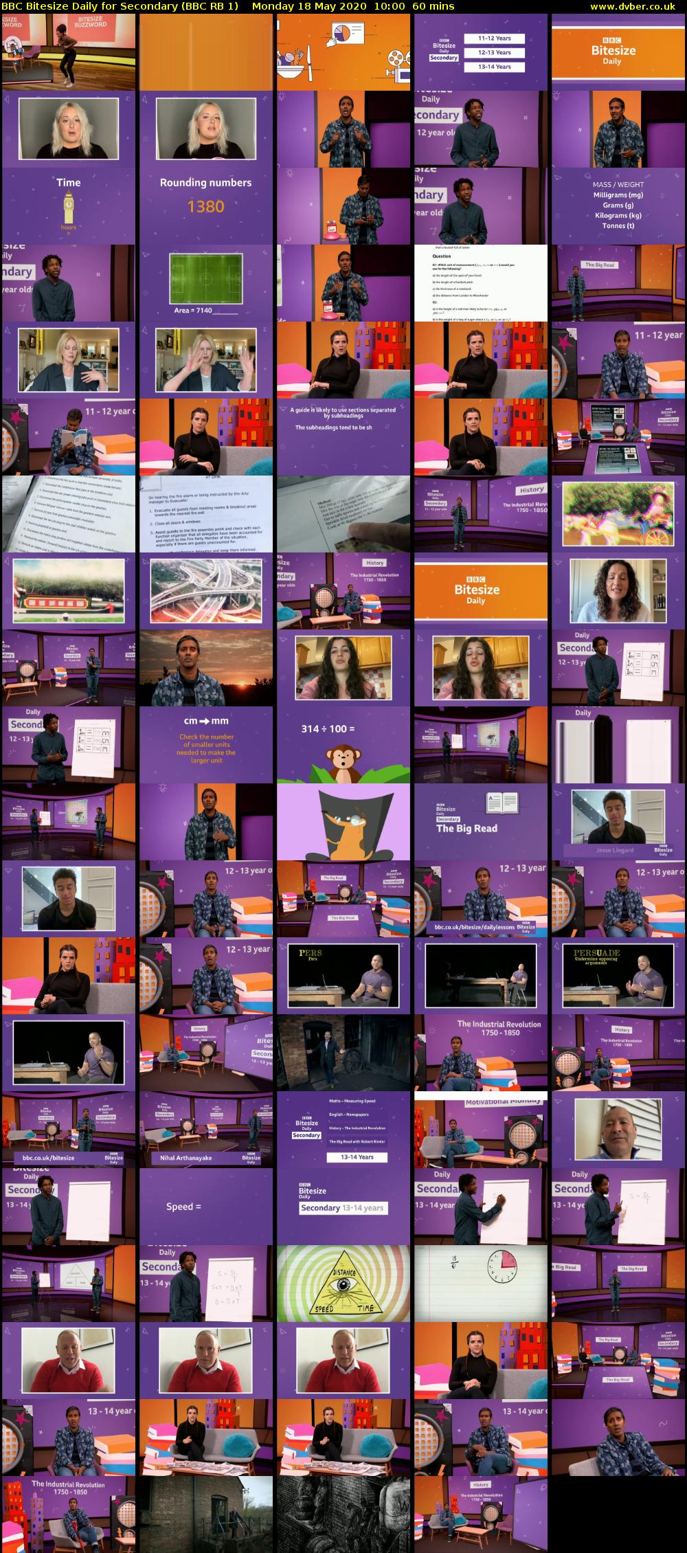 BBC Bitesize Daily for Secondary (BBC RB 1) Monday 18 May 2020 10:00 - 11:00