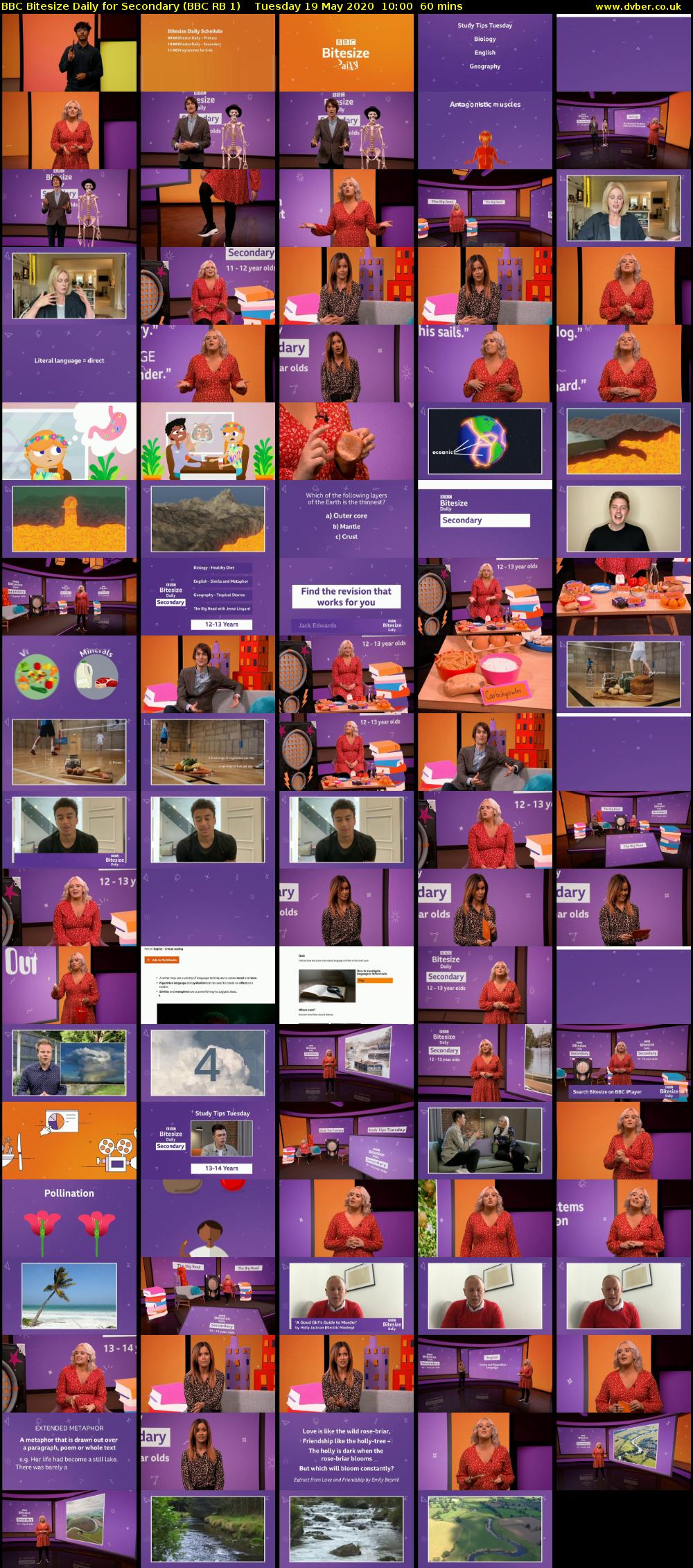 BBC Bitesize Daily for Secondary (BBC RB 1) Tuesday 19 May 2020 10:00 - 11:00