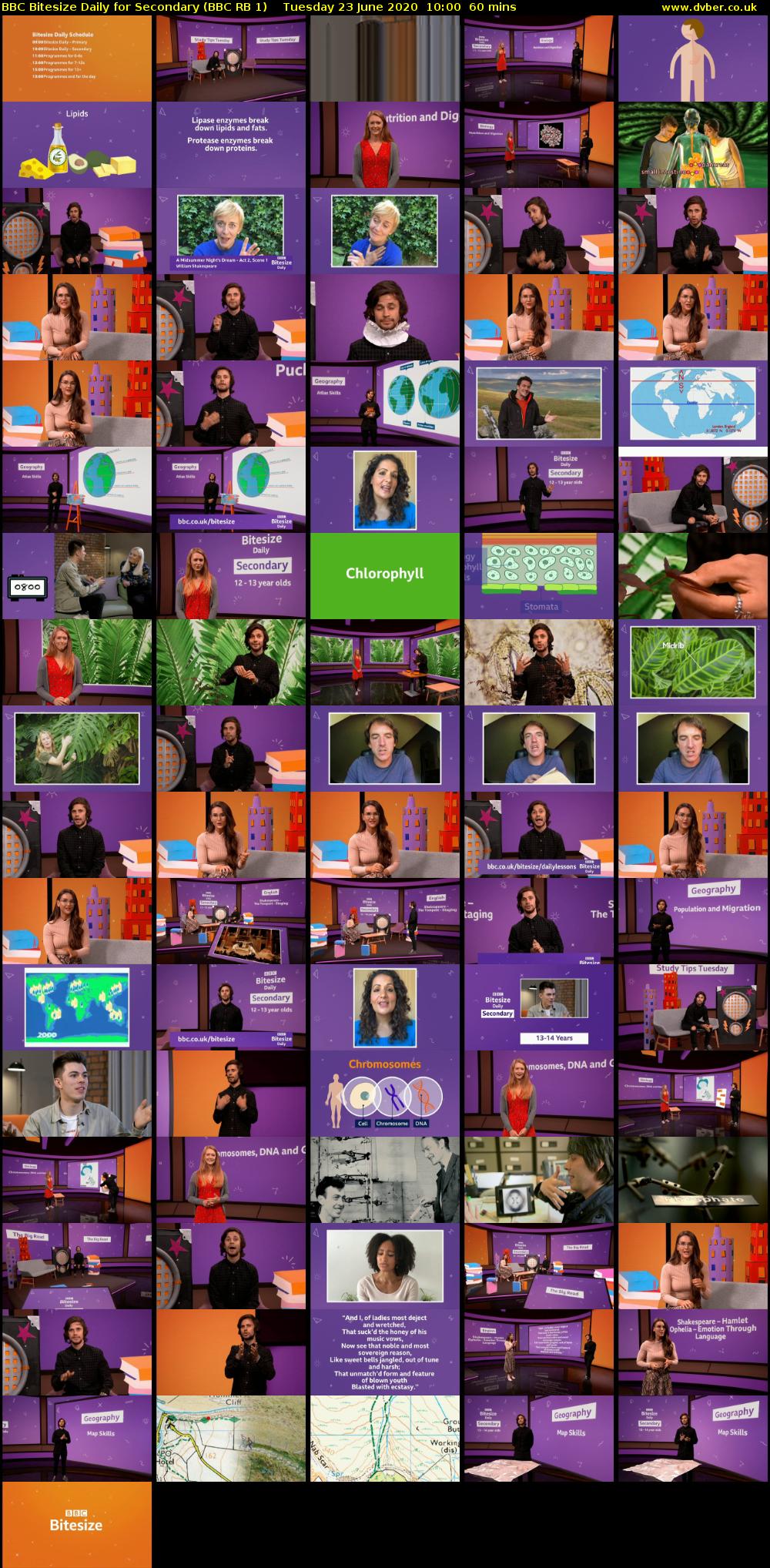 BBC Bitesize Daily for Secondary (BBC RB 1) Tuesday 23 June 2020 10:00 - 11:00