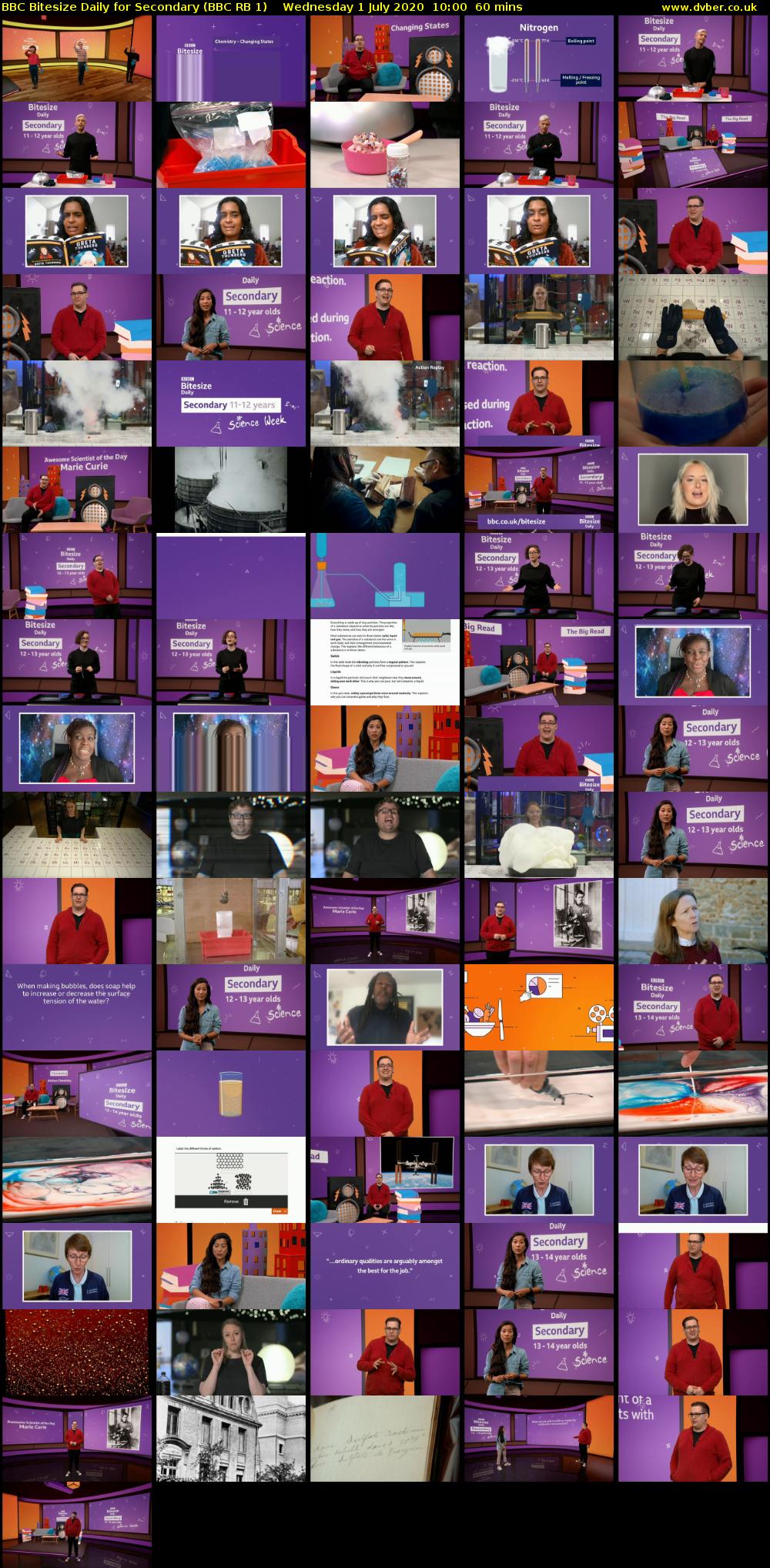 BBC Bitesize Daily for Secondary (BBC RB 1) Wednesday 1 July 2020 10:00 - 11:00