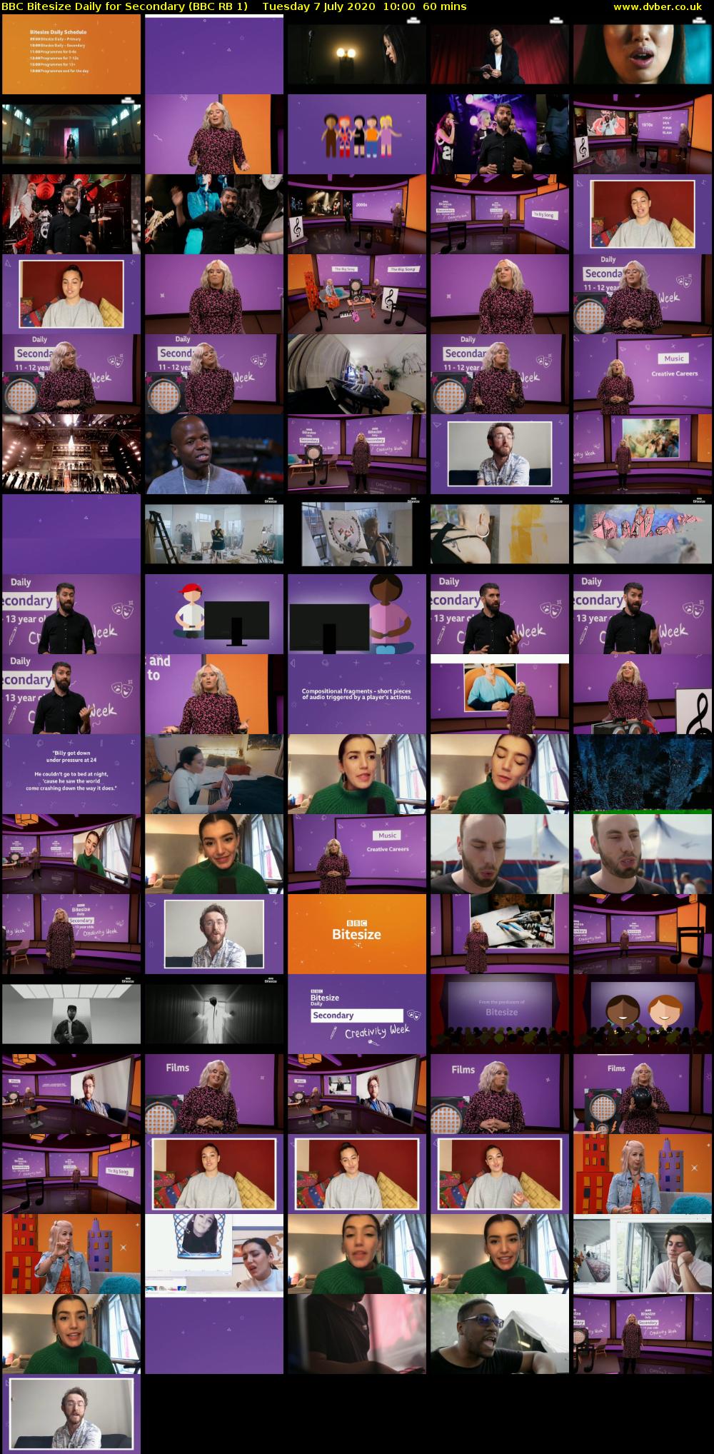 BBC Bitesize Daily for Secondary (BBC RB 1) Tuesday 7 July 2020 10:00 - 11:00