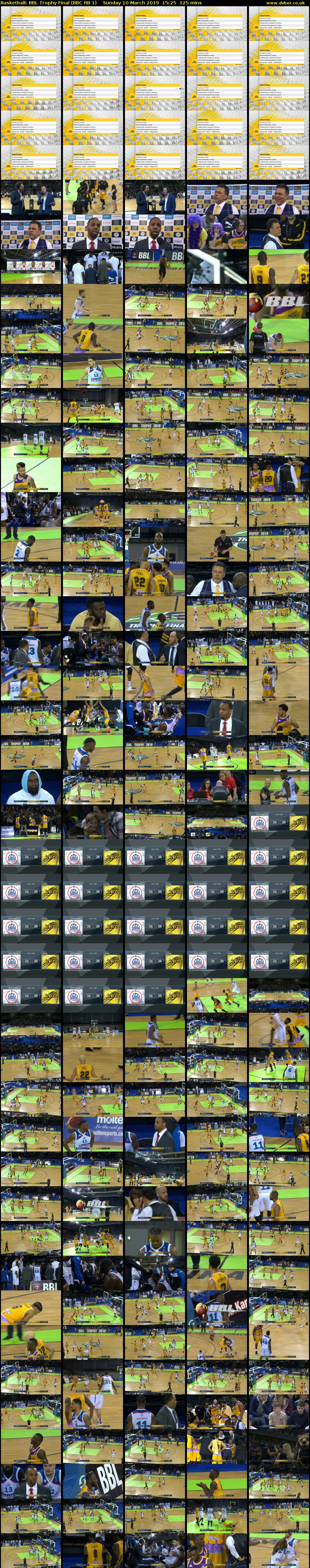 Basketball: BBL Trophy Final (BBC RB 1) Sunday 10 March 2019 15:25 - 17:30
