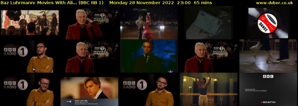 Baz Luhrmann: Movies With Ali... (BBC RB 1) Monday 28 November 2022 23:00 - 00:05