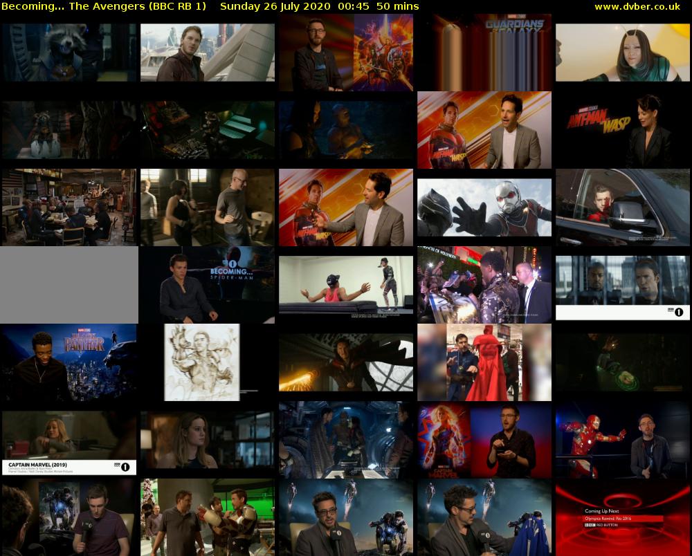 Becoming... The Avengers (BBC RB 1) Sunday 26 July 2020 00:45 - 01:35