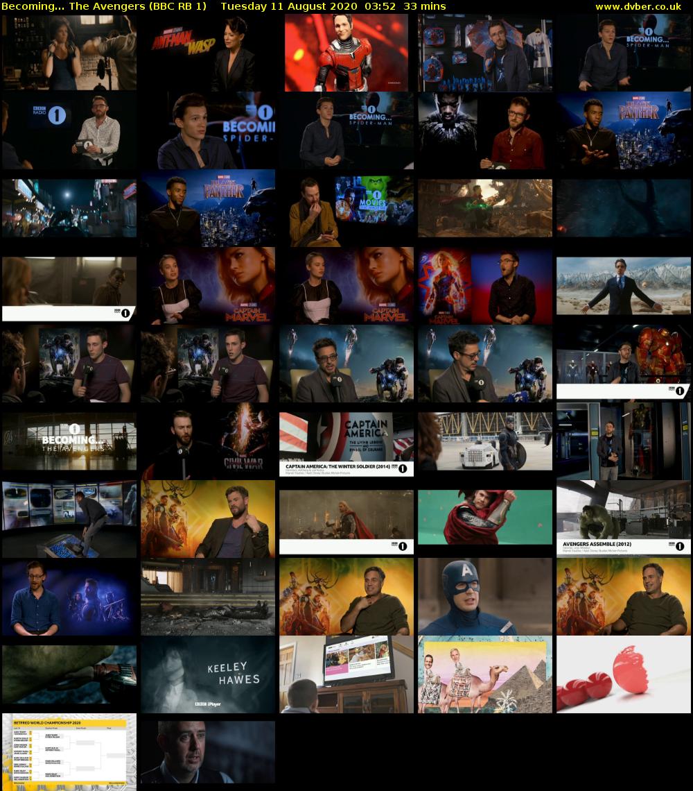 Becoming... The Avengers (BBC RB 1) Tuesday 11 August 2020 03:52 - 04:25