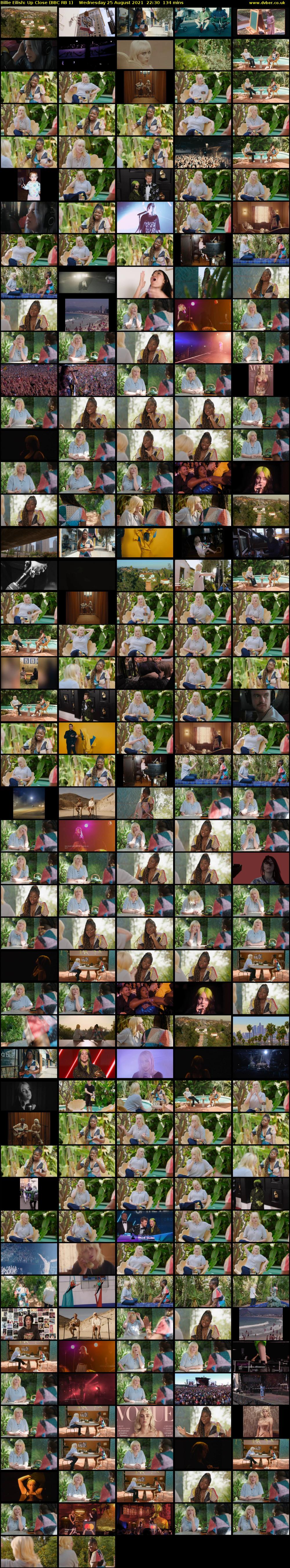 Billie Eilish: Up Close (BBC RB 1) Wednesday 25 August 2021 22:30 - 00:44