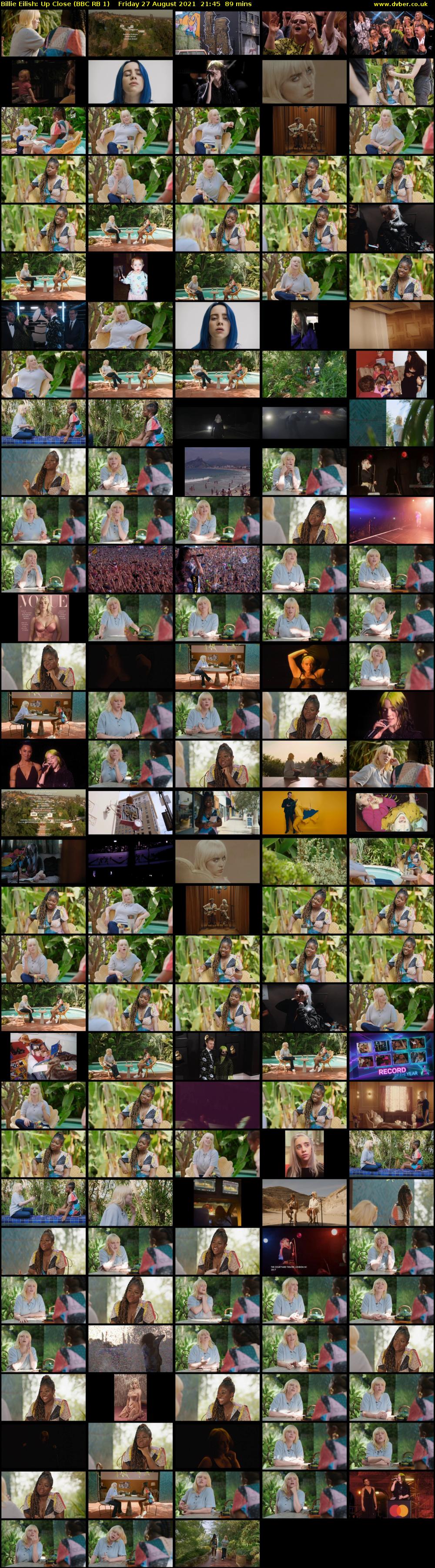 Billie Eilish: Up Close (BBC RB 1) Friday 27 August 2021 21:45 - 23:14