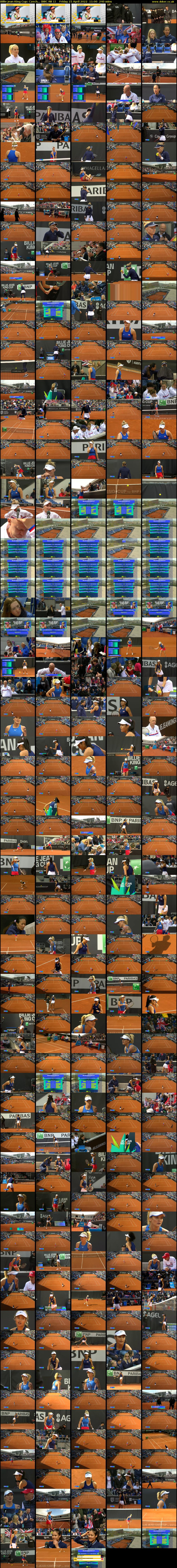 Billie Jean King Cup: Czech... (BBC RB 1) Friday 15 April 2022 11:00 - 15:00