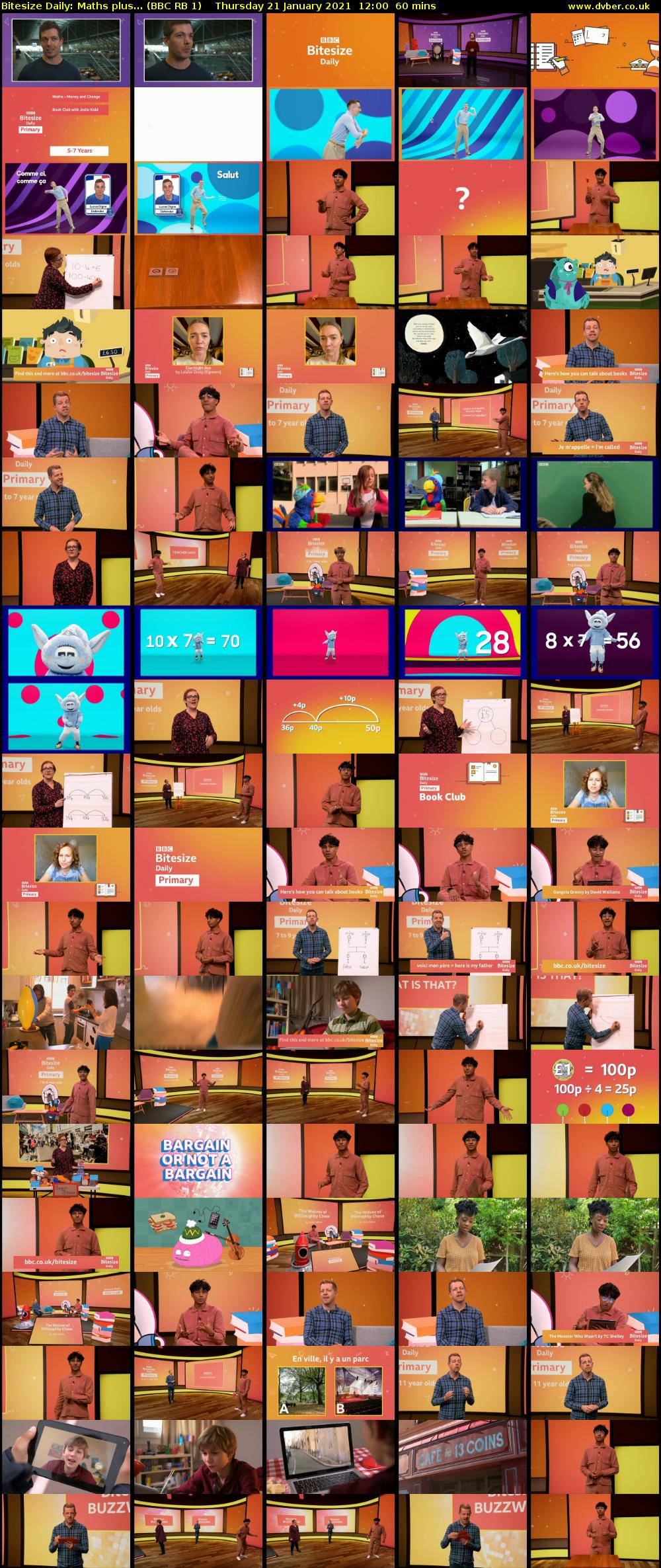Bitesize Daily: Maths plus... (BBC RB 1) Thursday 21 January 2021 12:00 - 13:00
