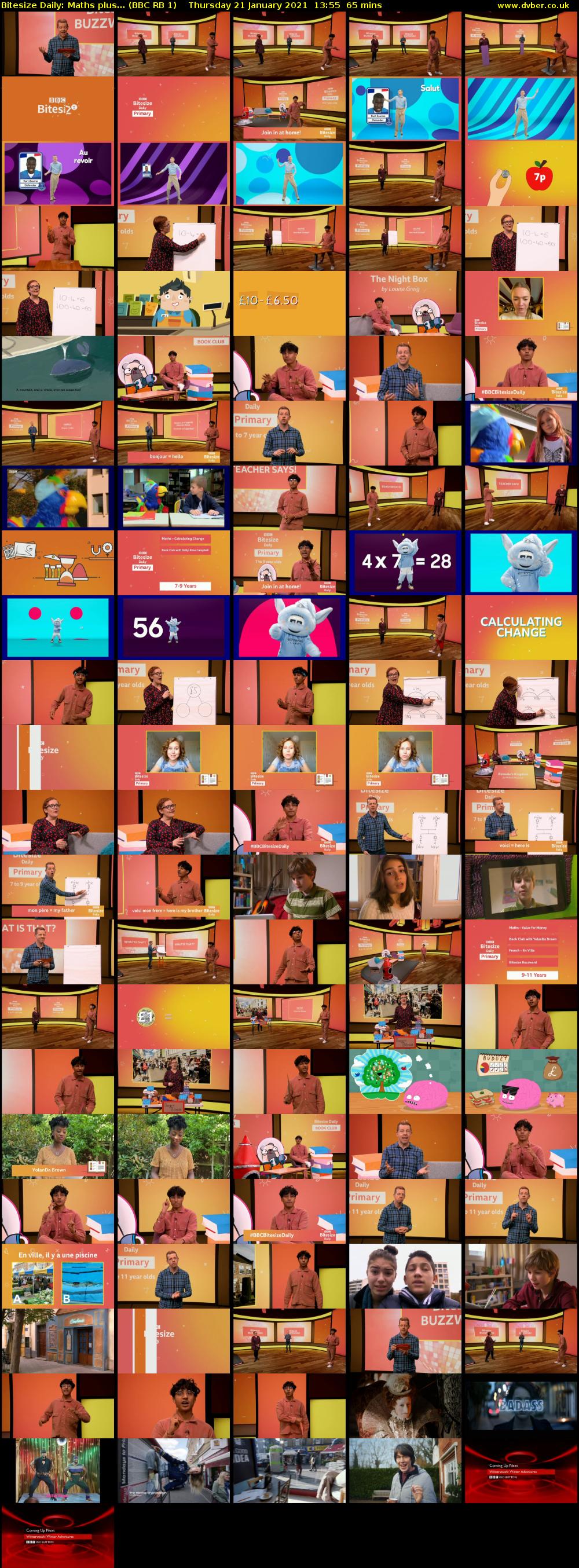 Bitesize Daily: Maths plus... (BBC RB 1) Thursday 21 January 2021 13:55 - 15:00