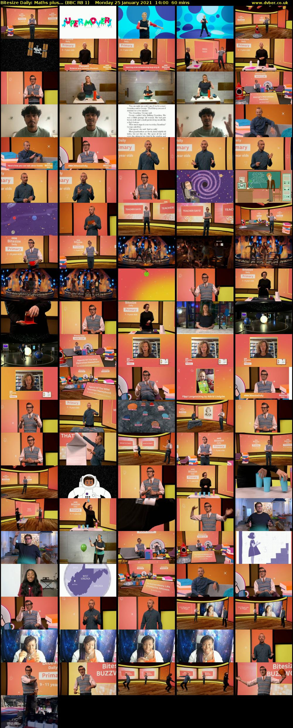 Bitesize Daily: Maths plus... (BBC RB 1) Monday 25 January 2021 14:00 - 15:00
