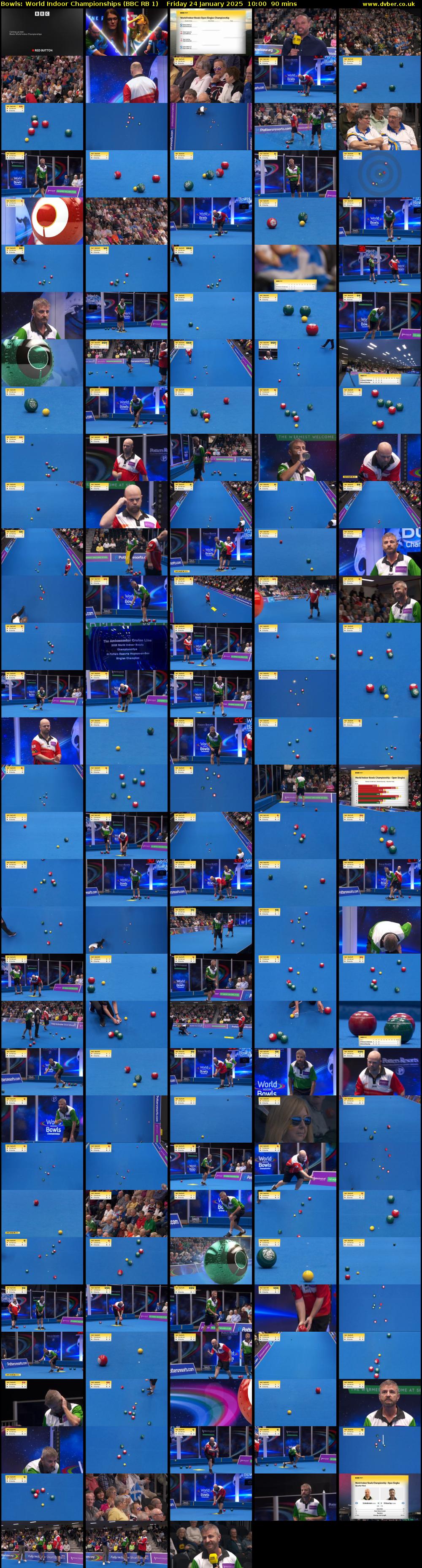 Bowls: World Indoor Championships (BBC RB 1) Friday 24 January 2025 10:00 - 11:30