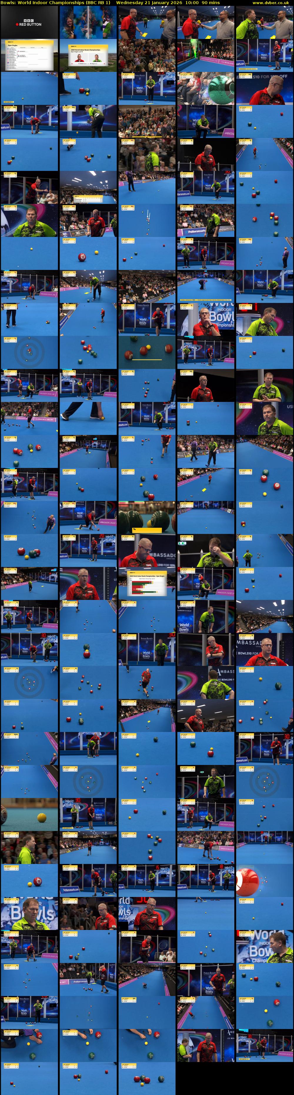 Bowls: World Indoor Championships (BBC RB 1) Wednesday 21 January 2026 10:00 - 11:30