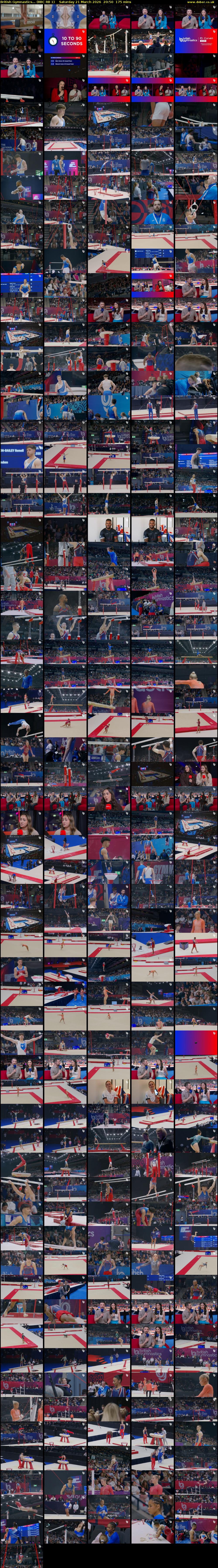 British Gymnastics... (BBC RB 1) Saturday 21 March 2026 20:50 - 23:45