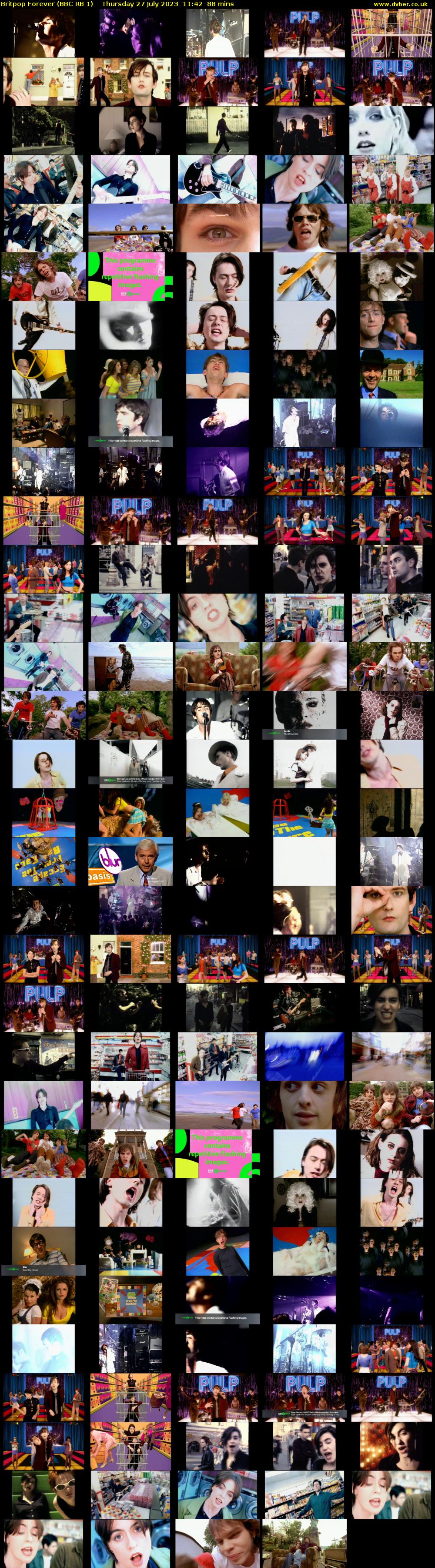 Britpop Forever (BBC RB 1) Thursday 27 July 2023 11:42 - 13:10
